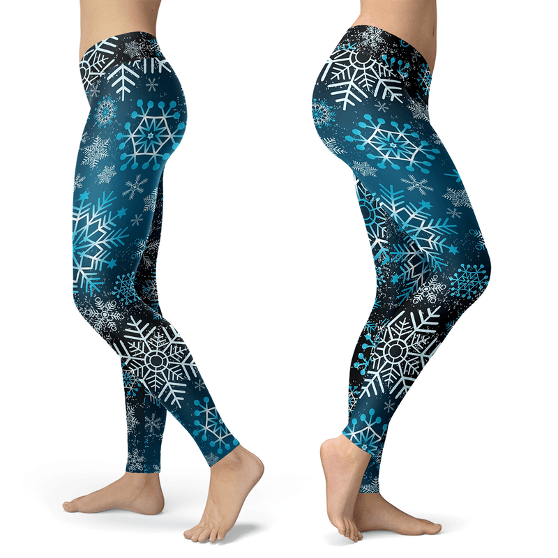 Blue Grunge Snow Leggings | Powderaddicts