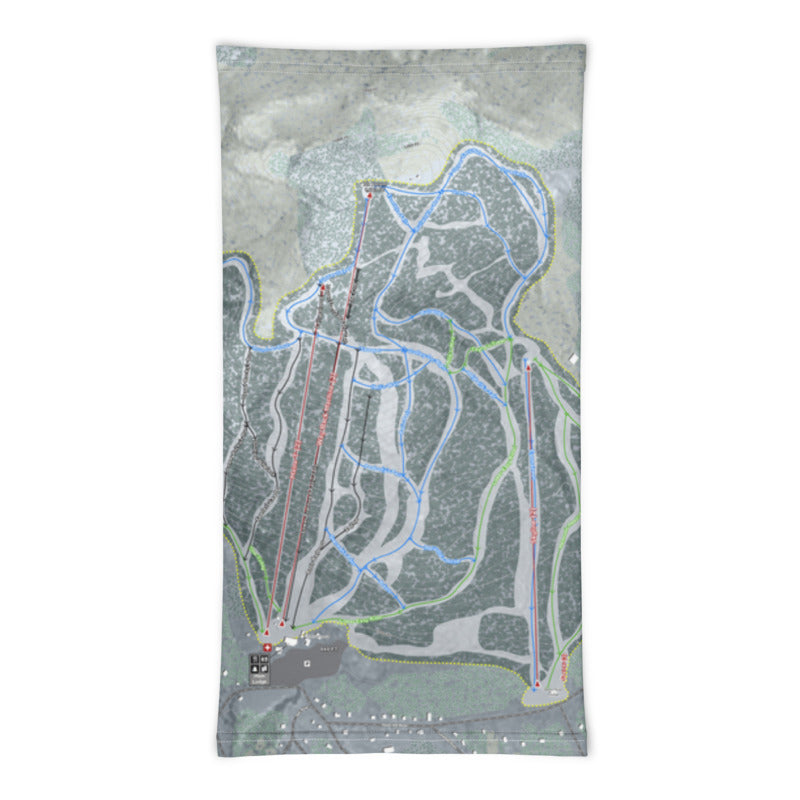 Mt Abram, Maine Ski Trail Map Printed Neck Gaiter | Powderaddicts