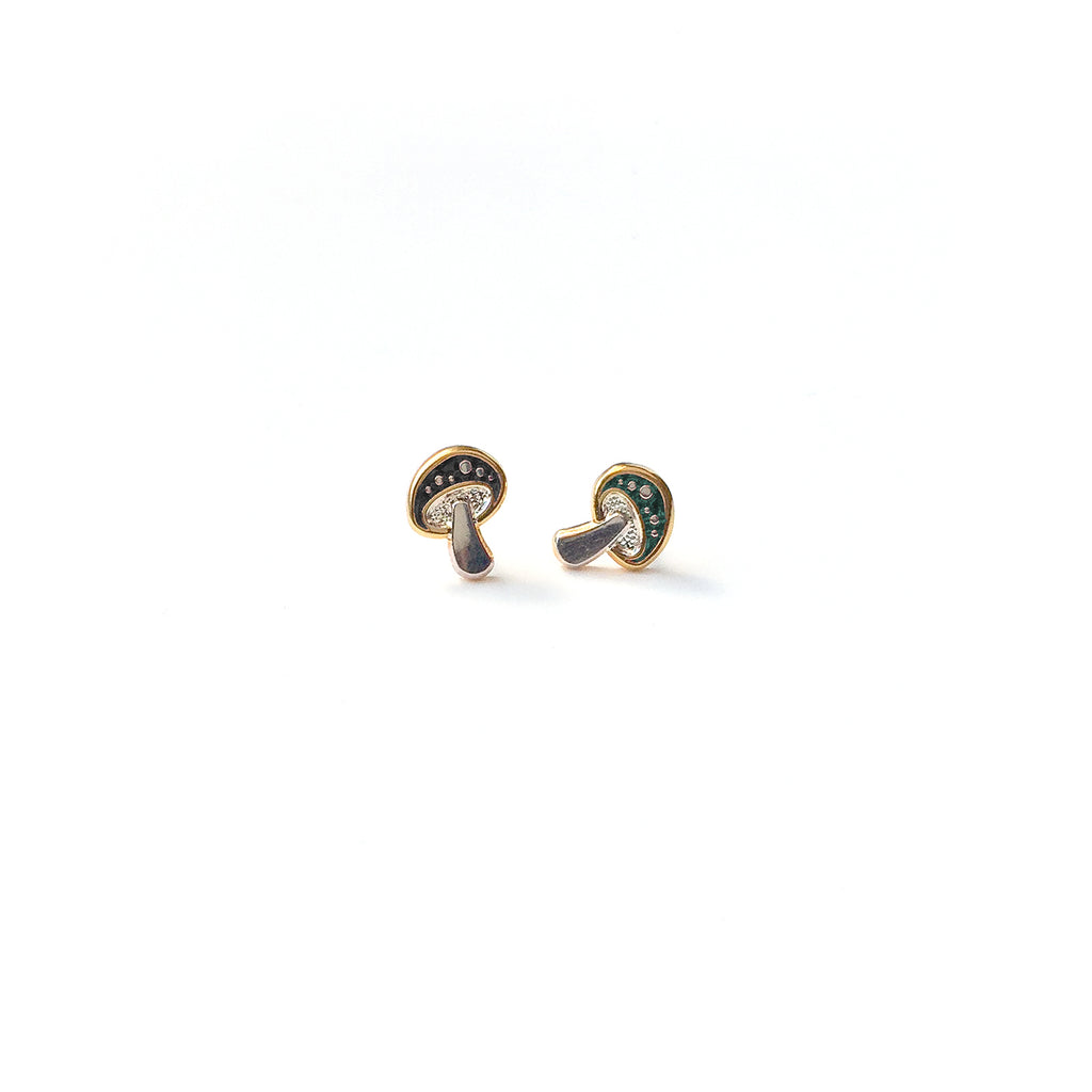 Delicate Gold Plated Cherry Shaped Artificial Pearl Stud Earrings -  1000026542