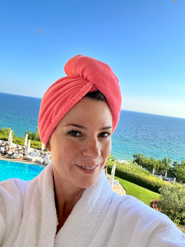 Co-Founder Rachel In The Pink One Microfibre Towel