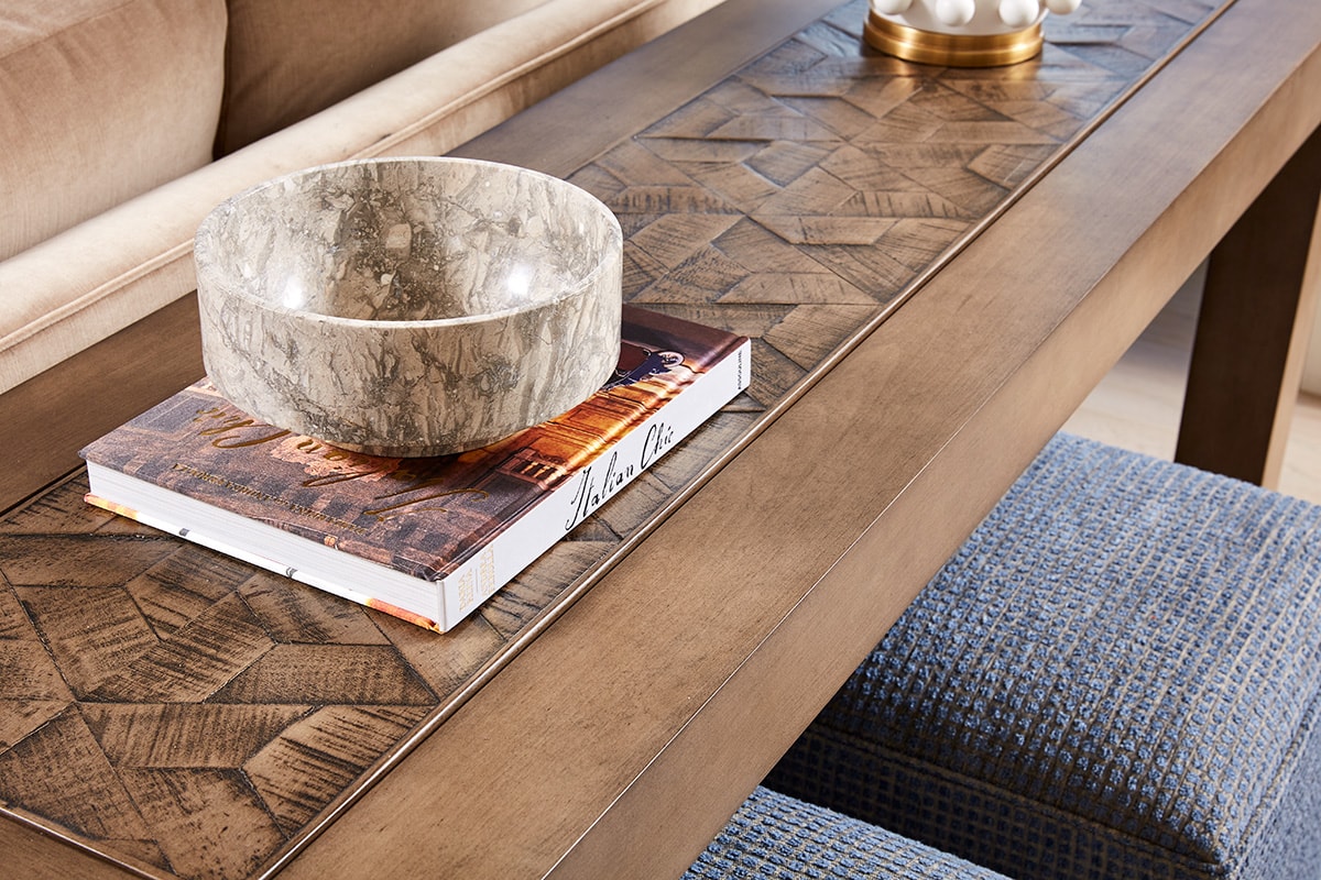 table with bowl and book