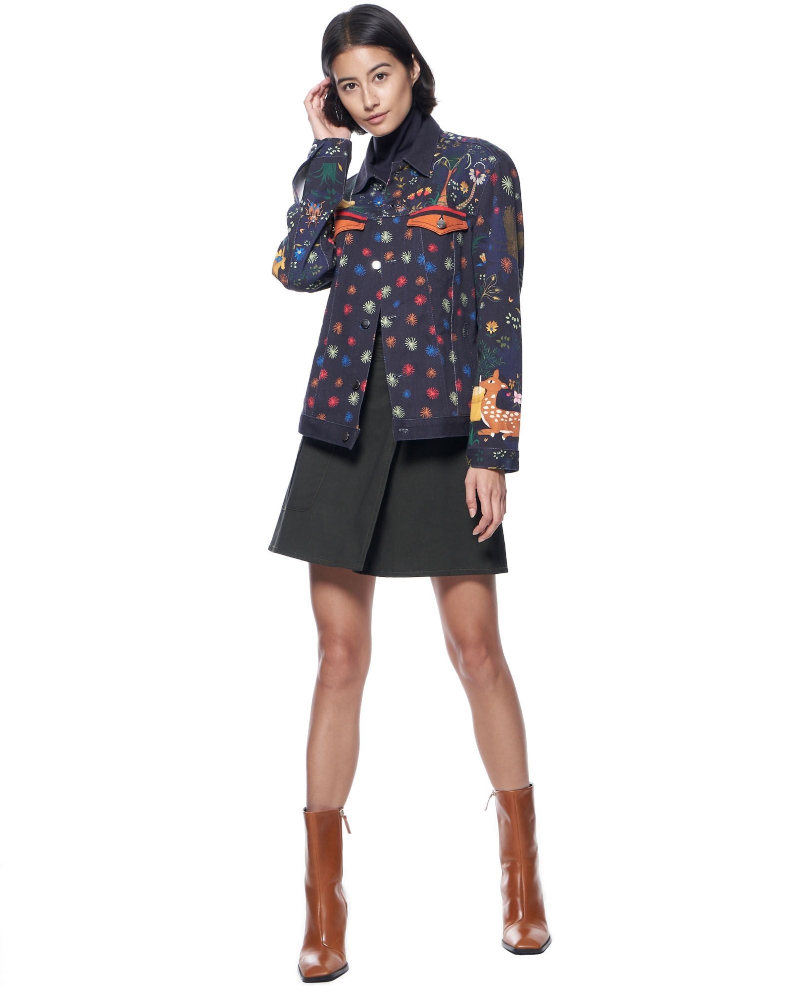 Olivia Jean Jacket | Navy Palampore