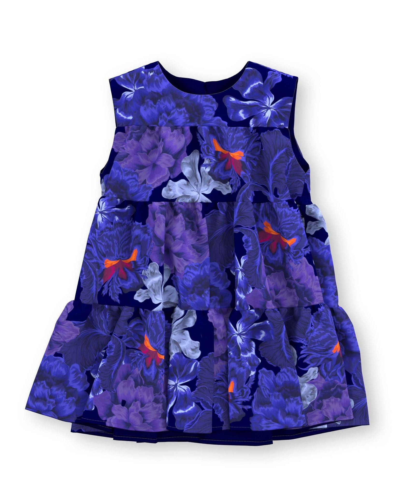 Kid's Ruffle Dress | Indigo Iris