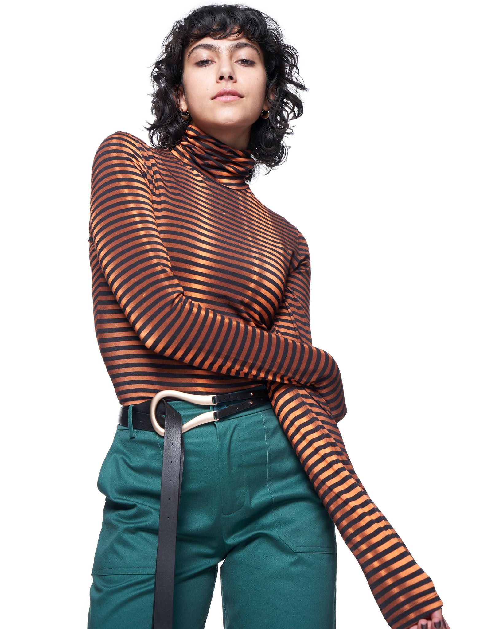 Turtleneck | Black Copper Stripe