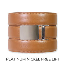 British Tan Leather Ratchet Belt & Buckle Set Nav Image 12