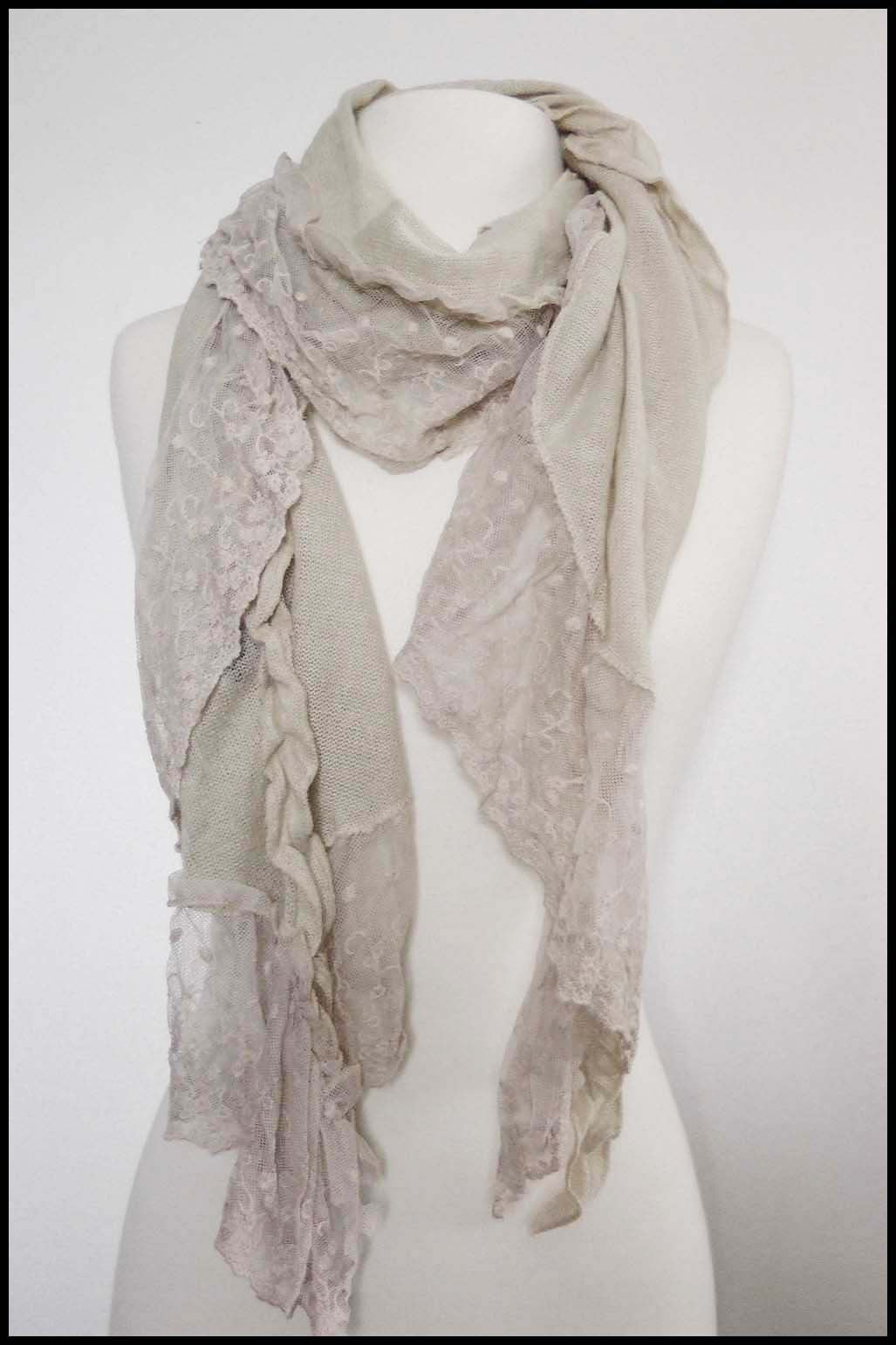 scarves with lace edging