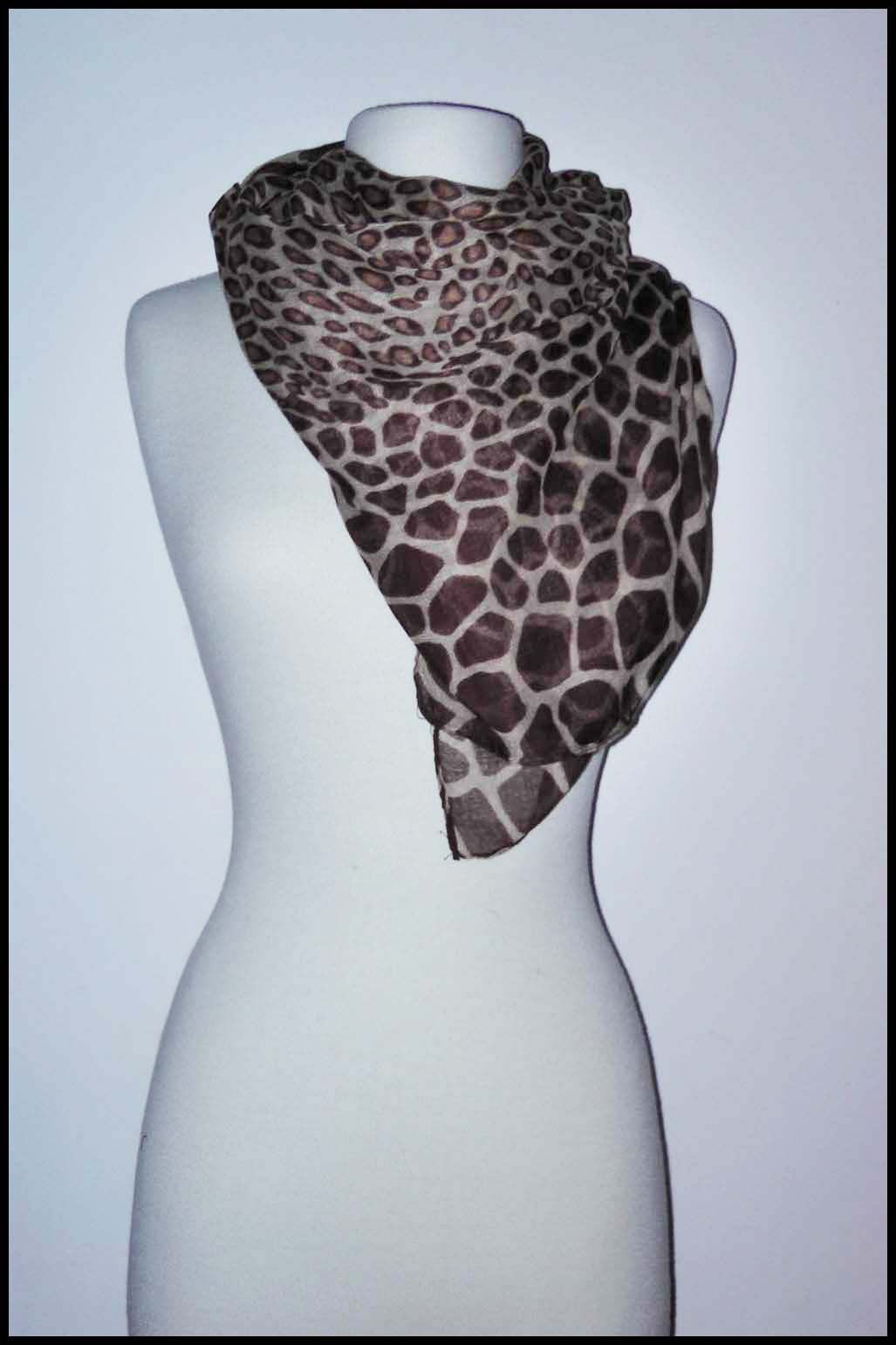 giraffe print scarf