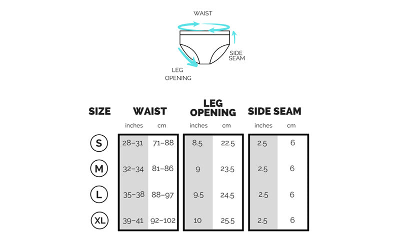 Kapow Meggings - Sizing Chart