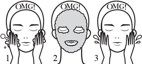 OMG! MAN IN BLACK FACIAL MASK KIT how to sue