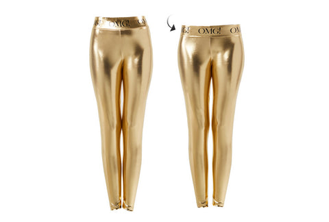 Gold Metallic leggings