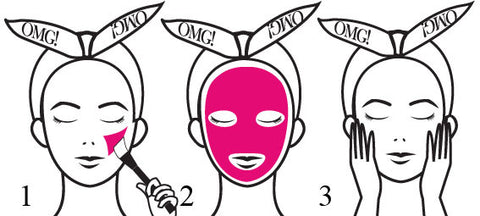 OMG! PLATINUM HOT PINK FACIAL MASK KIT FORMULA