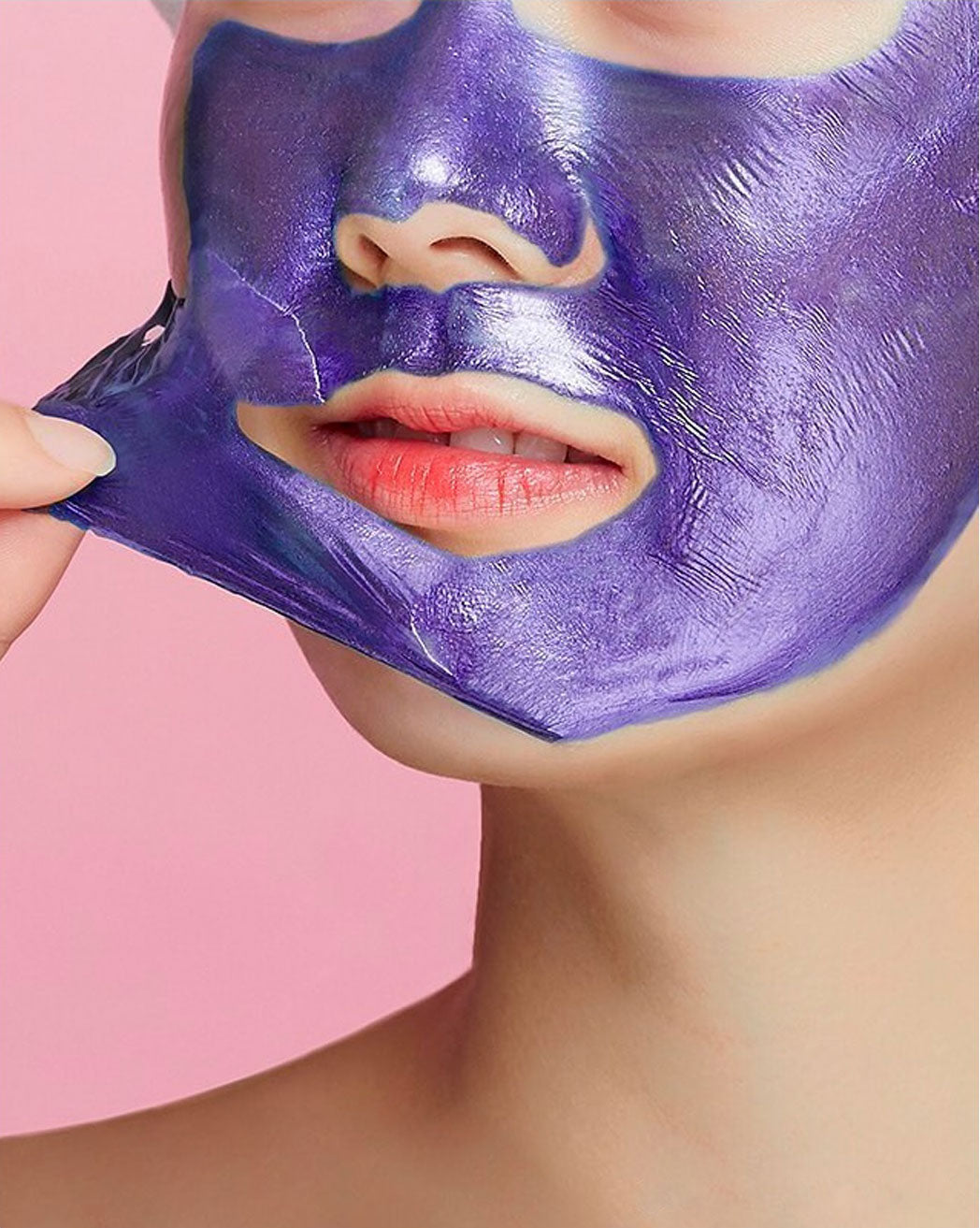 Plastic Face Mask: Violet