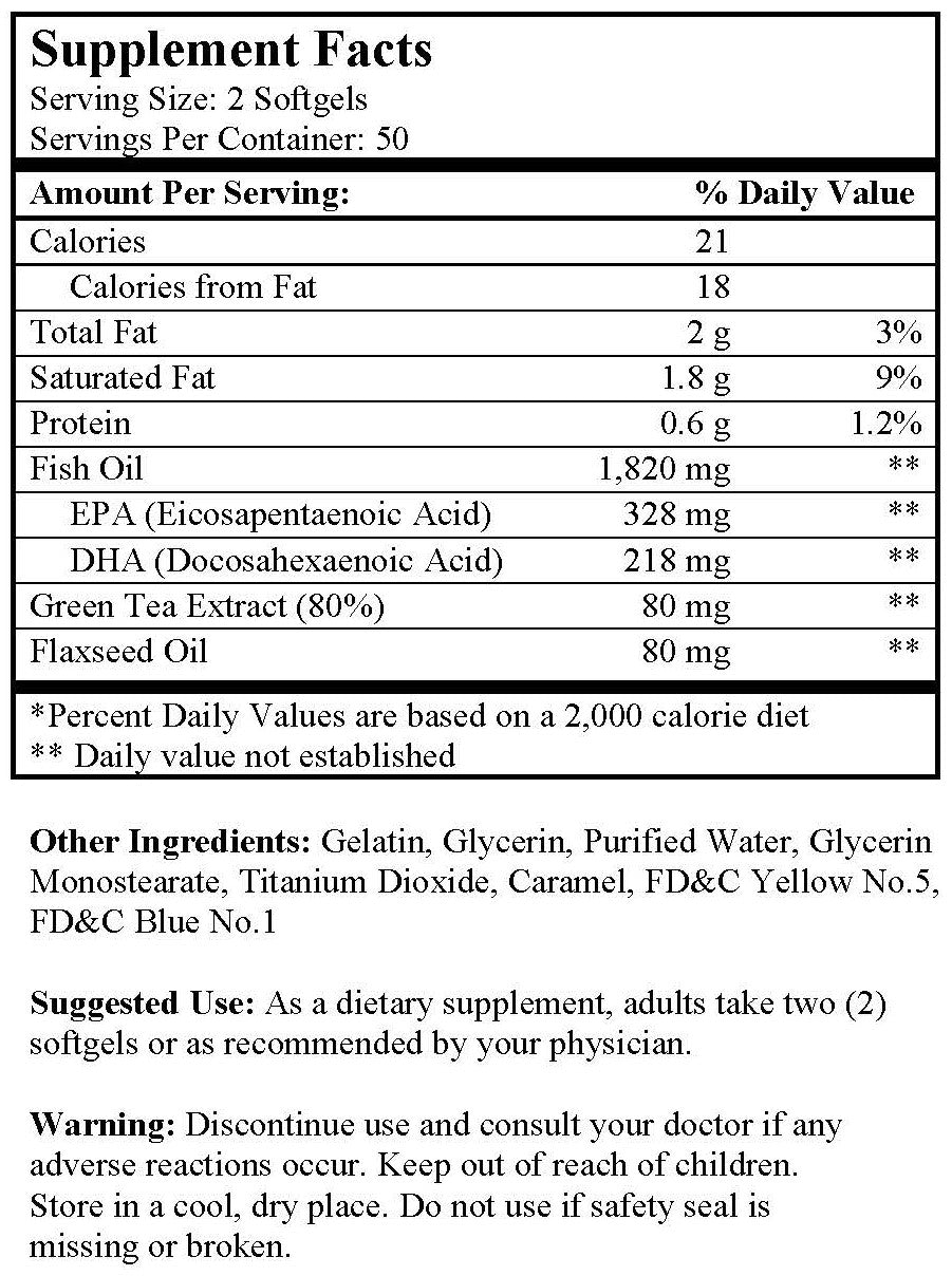 Marine Lipid Complex w/ Green Tea (100 Softgels)