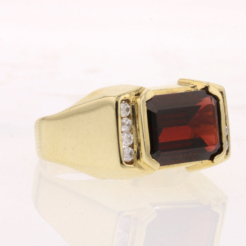 Mozambique Garnet, Diamond Ring – David's Antiques & Jewelry