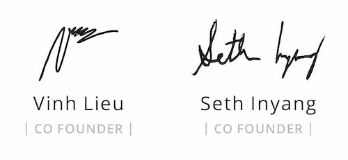 Elemental co-founders' signatures