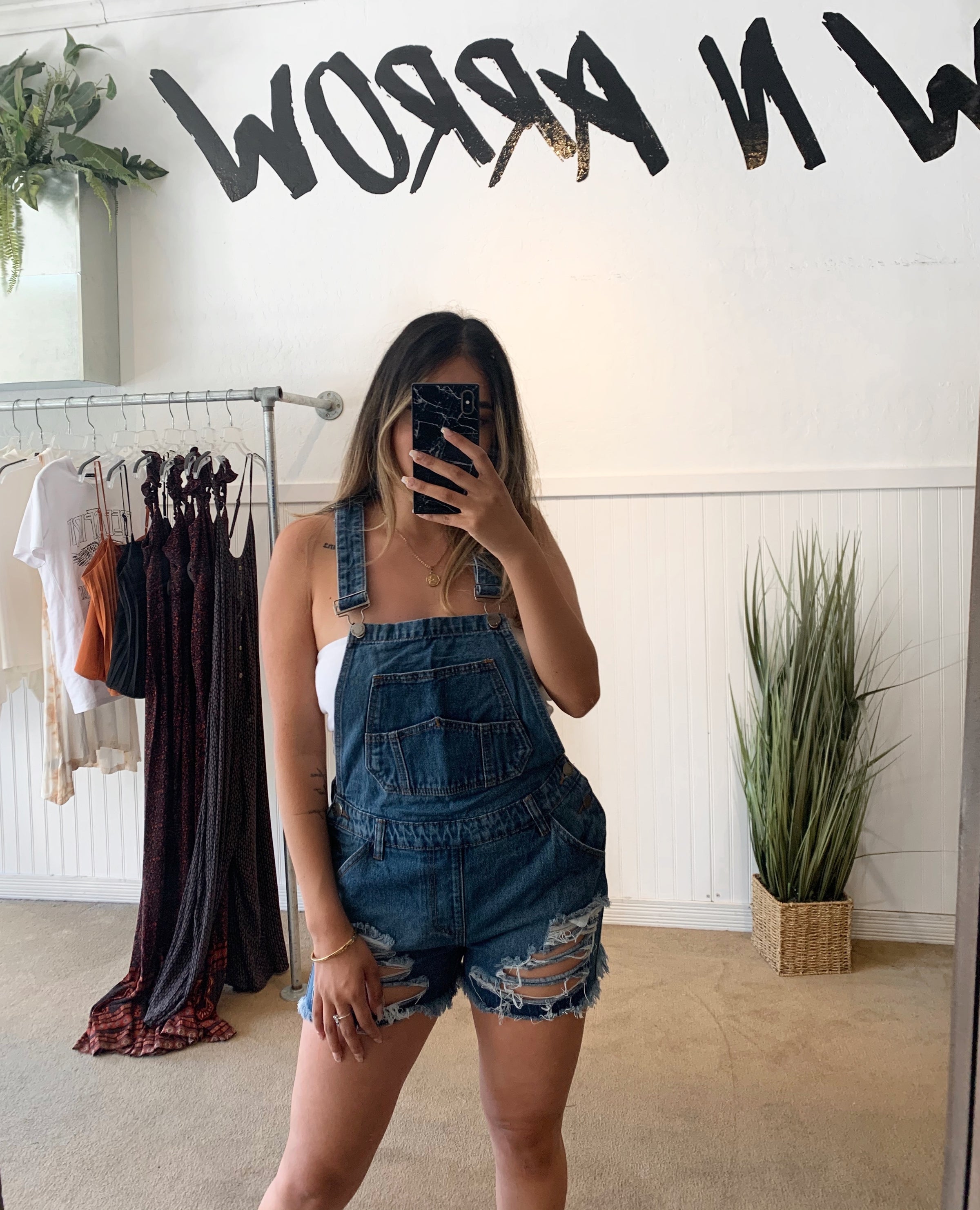 oversized overall shorts