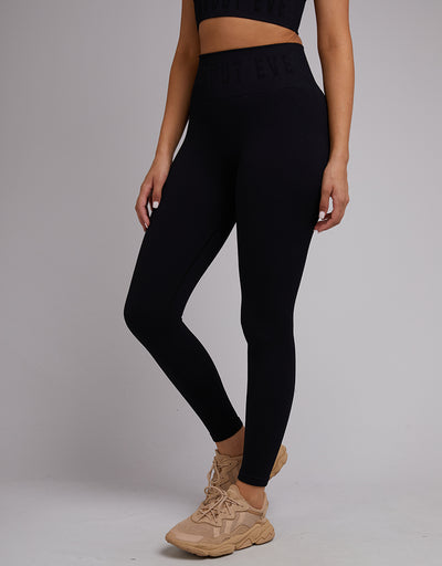 Aae Rib Flare Pants Black