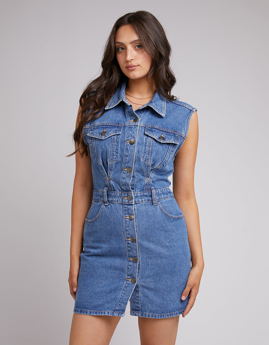 Shop Ladies' Denim Dresses Online in Australia - Scanlan Theodore EU