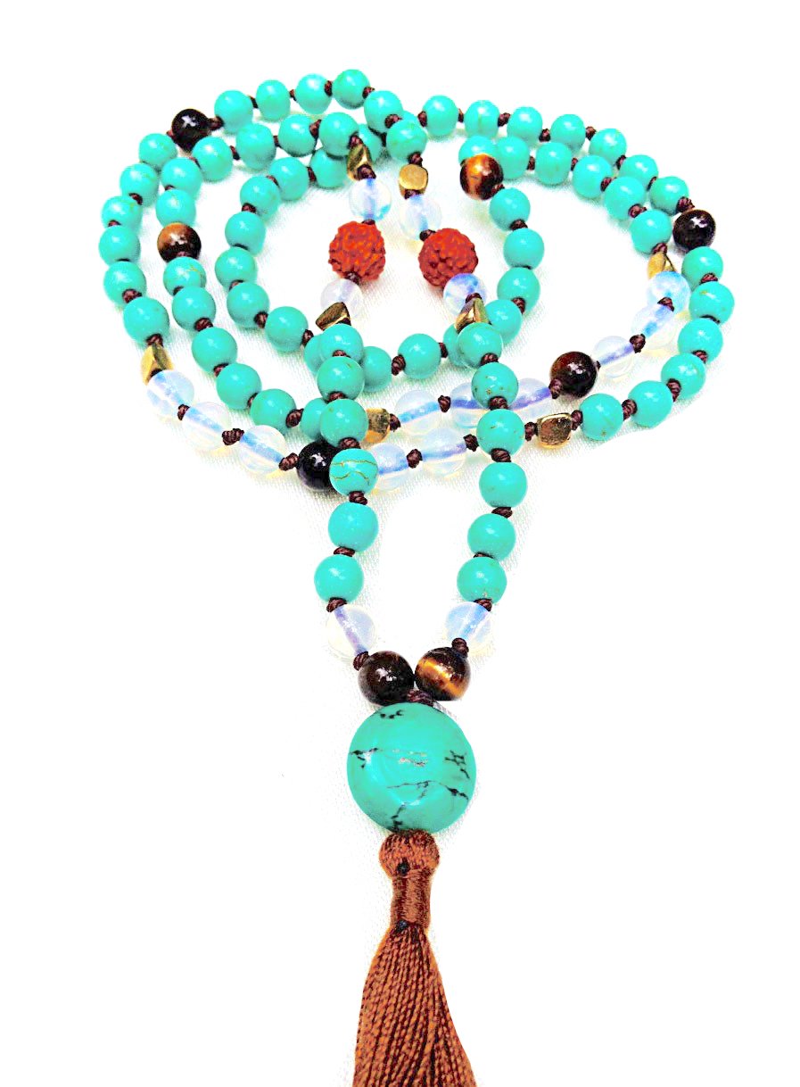 turquoise and tiger eye necklace