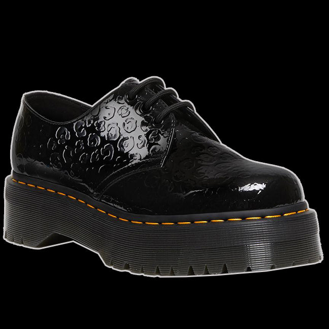 Dr Martens -1461 Leopard Patent Leather Shoes | Vixens and