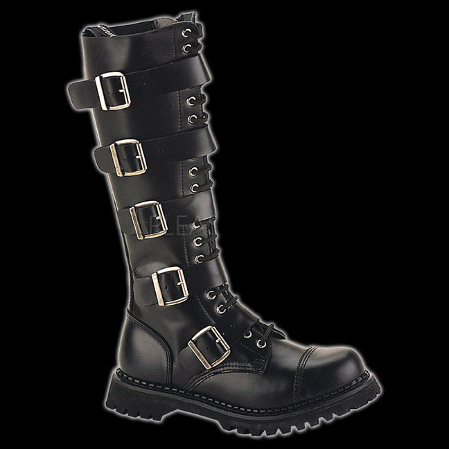 black steel toed boots