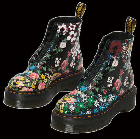 DR. MARTENS Sinclair Floral Mashup Womens Platform Boots 27128001 ...