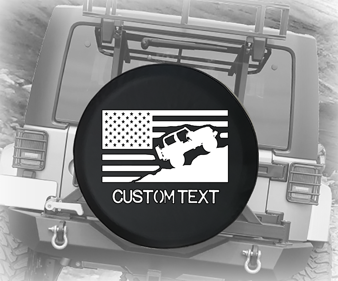 American Offroad USA Flag- Personalized Spare Tire Cover – TireCoverPro