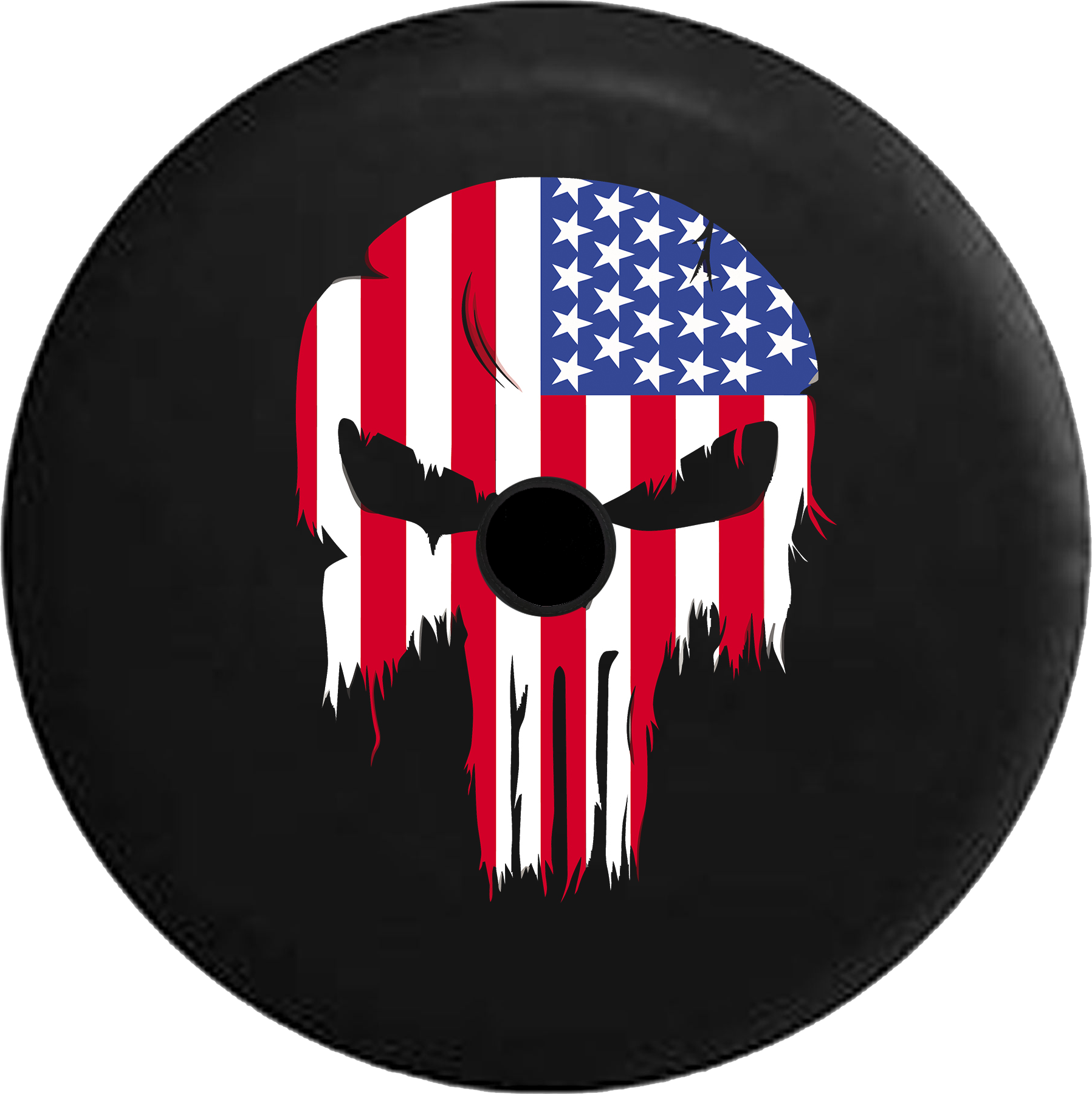Tire Cover PRO | Tattered American Flag Punisher Skull RV Camper Spare Tire  Cover-BLACK-CUSTOM SIZE/COLOR/INK – TireCoverPro