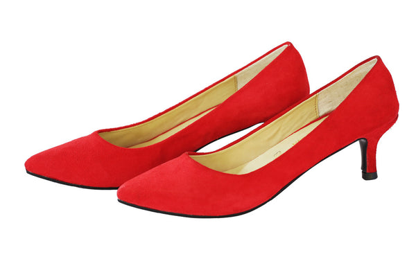 red mini heels