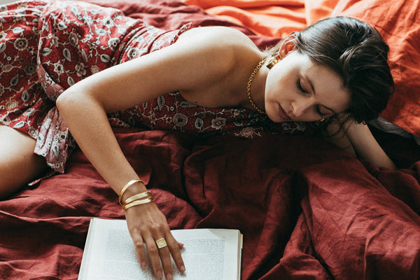 In Bed With Scarlett Stevens of San Cisco Muse for Mountain & Moon Milou Milou blog journal  series 