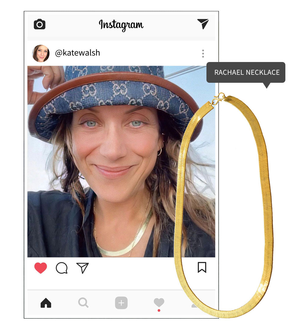 AS SEEN ON @katewalsh wearing the Rachael Necklace