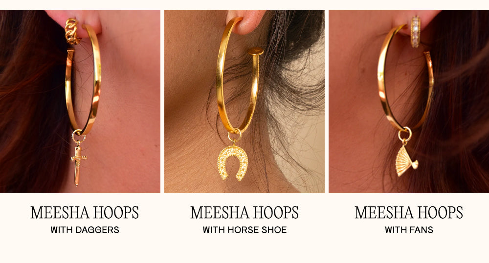 Achetez nos boucles d'oreilles créoles Meesha | Grandes Boucles D'oreilles Créoles