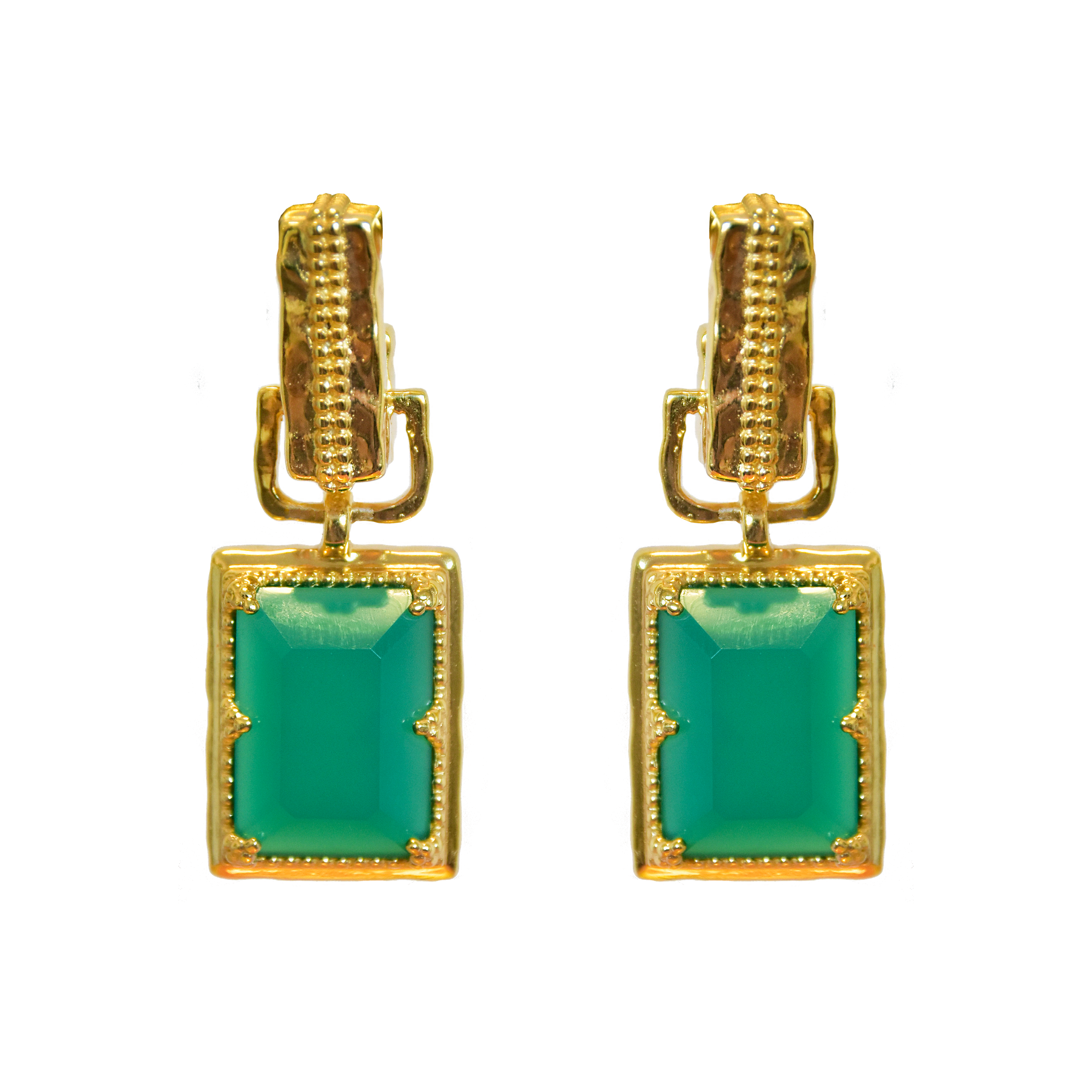 balenciaga green earrings