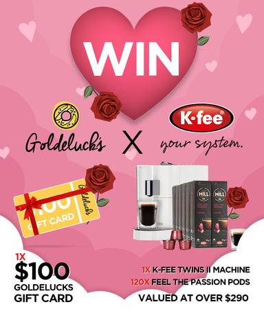 Goldeluck's doughnuts desserts donuts valentine's day giveaway contest competition k-fee coffee win