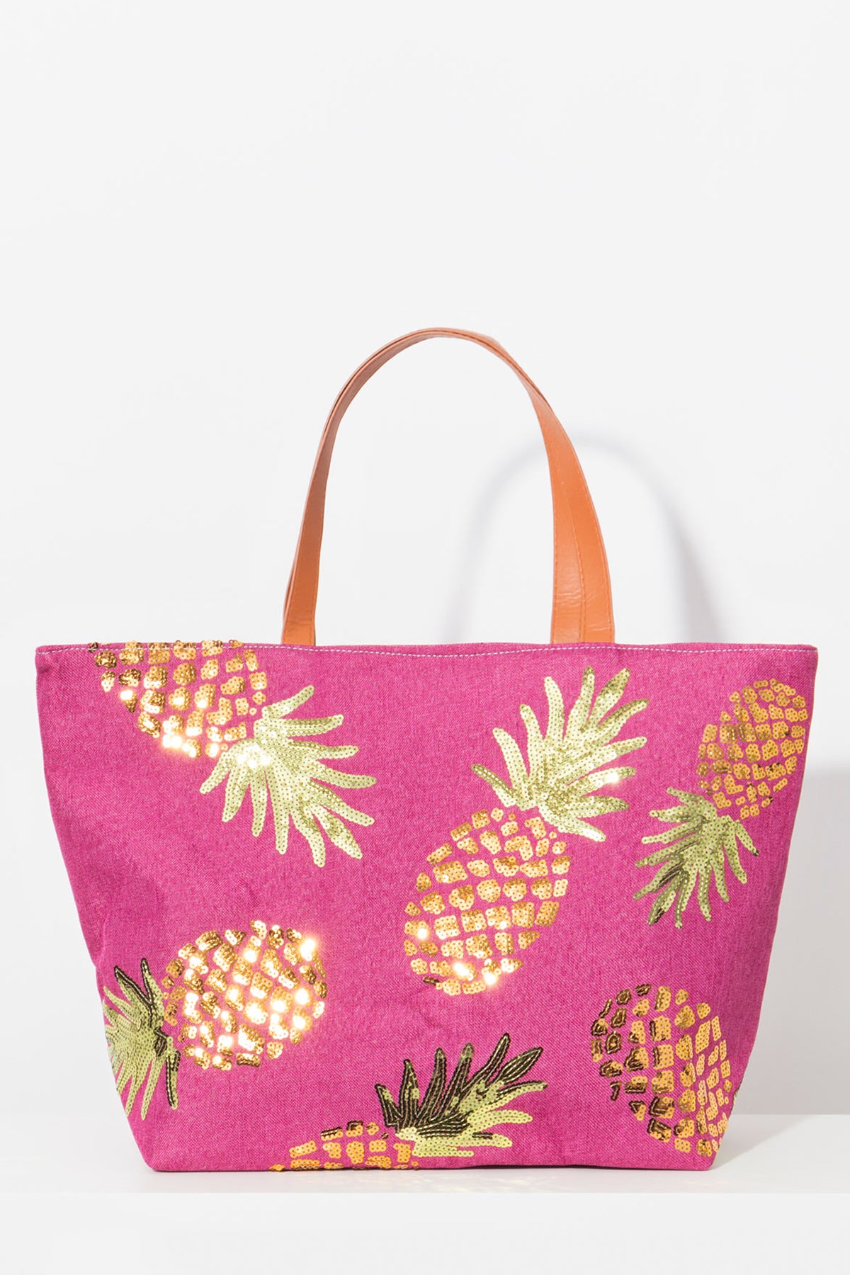 Tropical Beach Bag In Hot Pink – For Luna