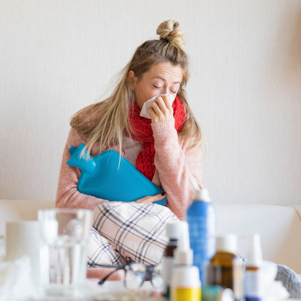 Hot water bottles help with colds and flus