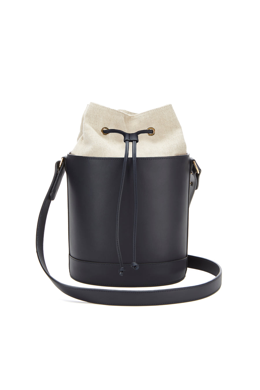 navy bucket bag