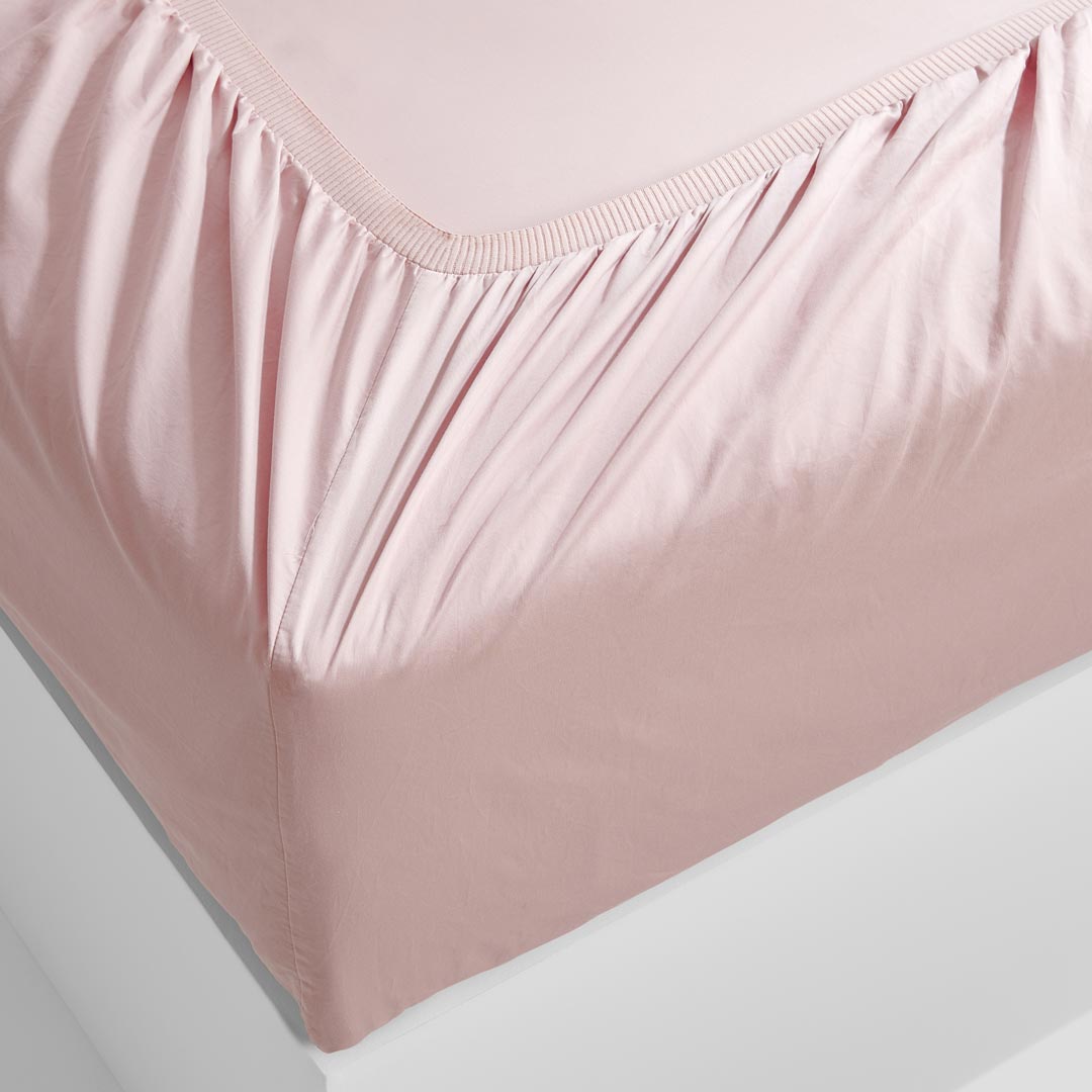 Eden Cotton - Blush Fitted Sheet | Sheet Society