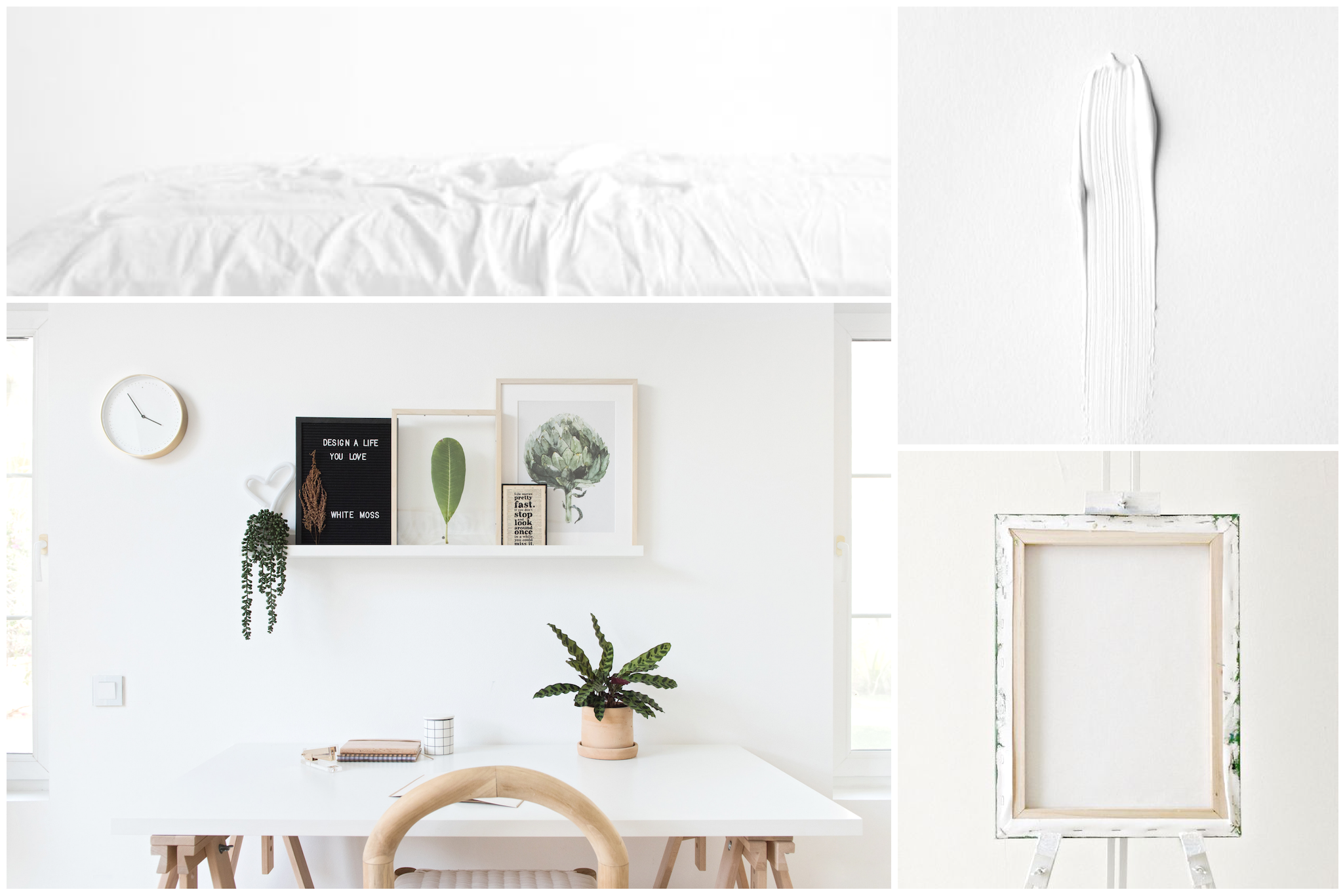 White Wall for Scandi Boho Look