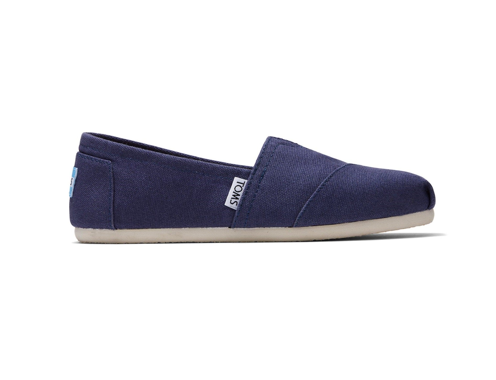 womens navy canvas slip on shoes