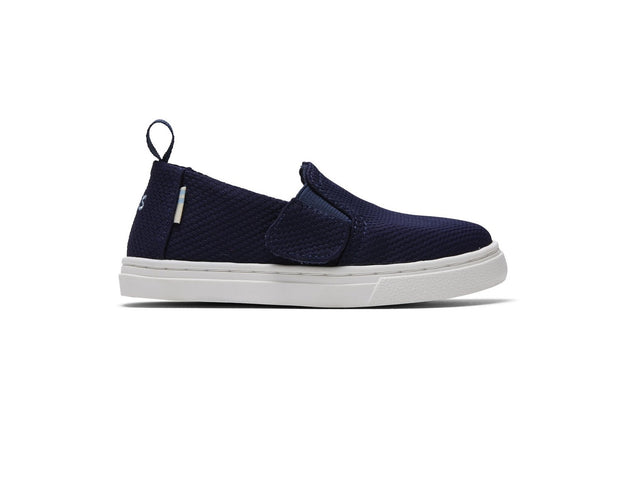 Navy Sport Knit Tiny TOMS Luca Slip-Ons