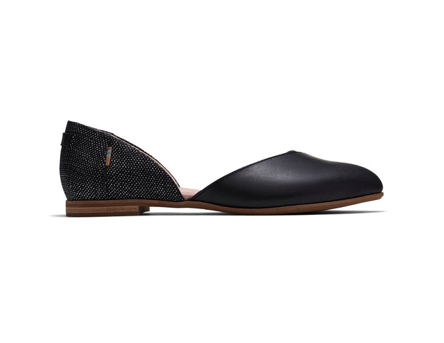 black dorsay flats