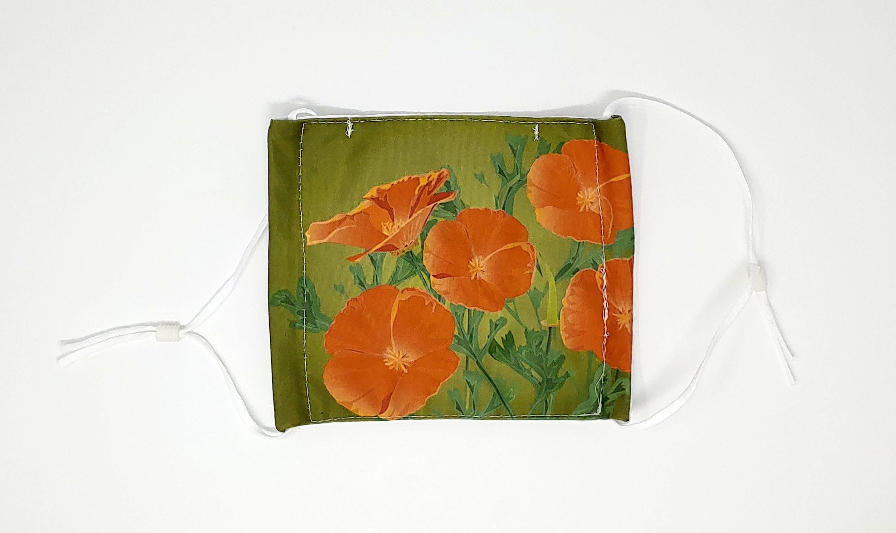 California Poppies Face Mask