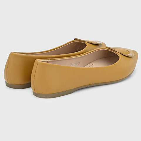 mustard ballet flats