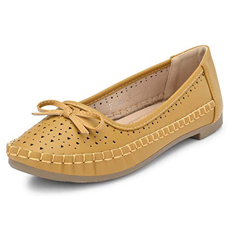 mustard ballet flats