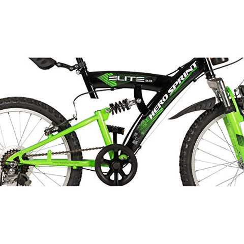 hero sprint 20t elite 6 speed junior green cycle bike bicycle