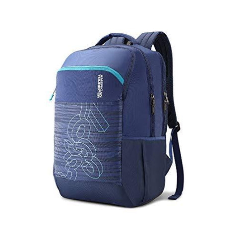 american tourister polyester 28 ltrs blue laptop backpack