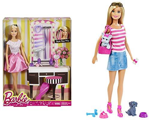 barbie doll and pets