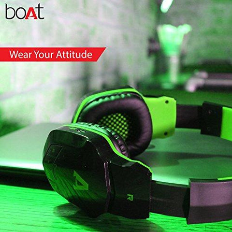 Boat Rockerz 510 Wireless Bluetooth Headphones Viper Green Helmet Don