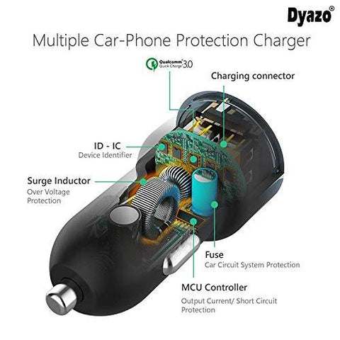 Dyazo 3 0 Dual Port Usb Car Charger For Mobile Galaxy S8 Edge Plus Po Helmet Don